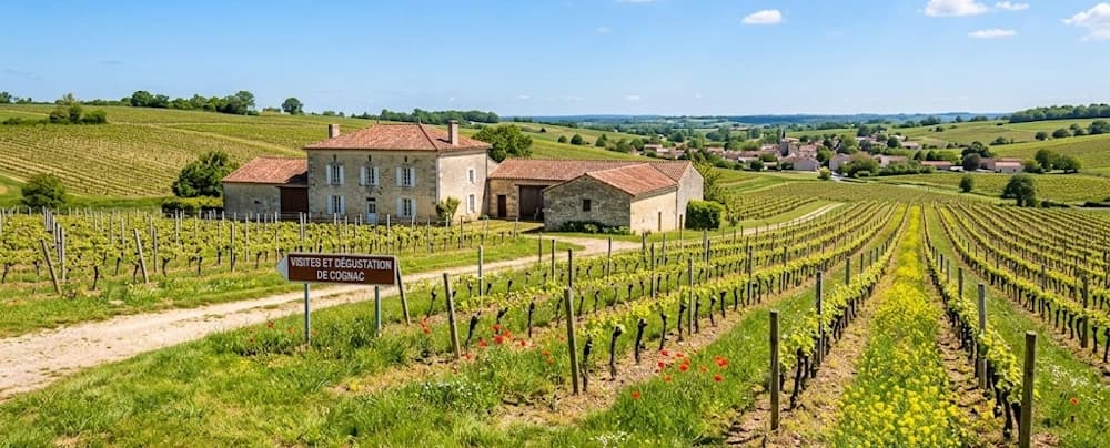 Vignobles de l'appellation Cognac Borderies