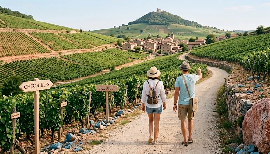 Sur la route des Crus du Beaujolais